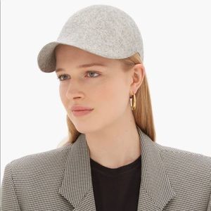 Cos Gray Wool Equestrian Style Cap Size M/L